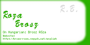 roza brosz business card